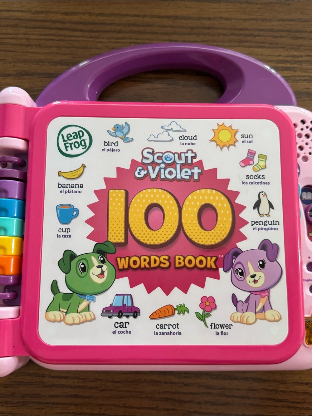 LeapFrog Scout & Violet 100 Words Book - Pink/Purple